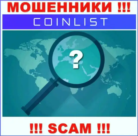 Данные об адресе организации КоинЛист у них на официальном интернет-ресурсе не найдены