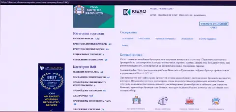 Статья про ФОРЕКС дилинговую организацию KIEXO имеется на web-ресурсе директори финансмагнатес Ком