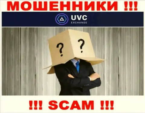 Не связывайтесь с мошенниками UVC Exchange - нет информации об их прямых руководителях