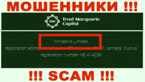 На официальном информационном портале TrustMCapital говорится, что данной организацией управляет Whitebird Limited
