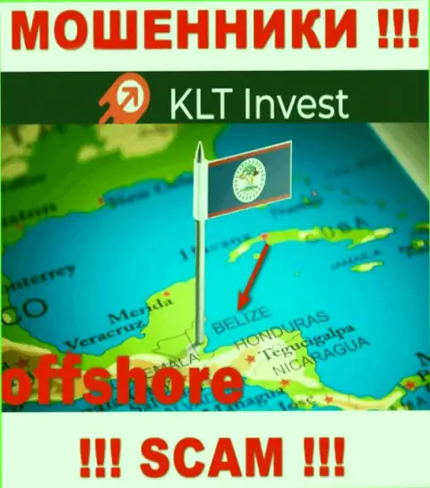 KLT Invest свободно сливают, поскольку зарегистрированы на территории - Belize