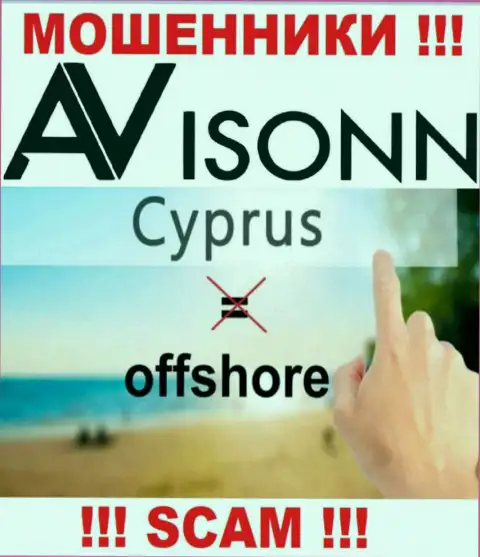 Avisonn намеренно базируются в оффшоре на территории Cyprus - это ЛОХОТРОНЩИКИ !!!