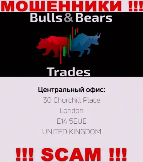 Не ведитесь на наличие информации о юридическом адресе Bulls Bears Trades, на их сайте эти сведения фиктивные