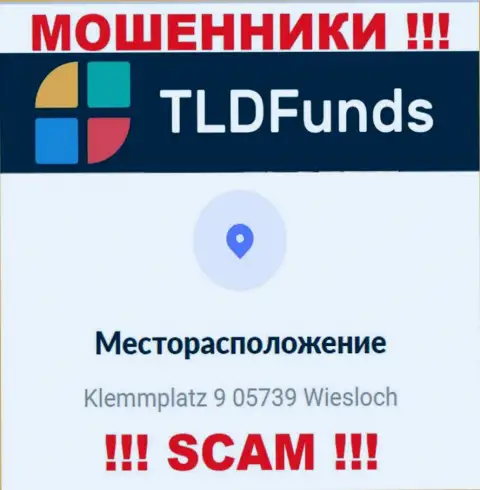 Информация об юридическом адресе TLD Funds, которая расположена у них на веб-ресурсе - неправдивая