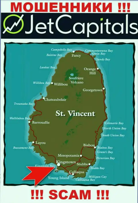 Кингстаун, Сент-Винсент и Гренадины - здесь, в оффшорной зоне, пустили корни internet-лохотронщики JetCapitals Com