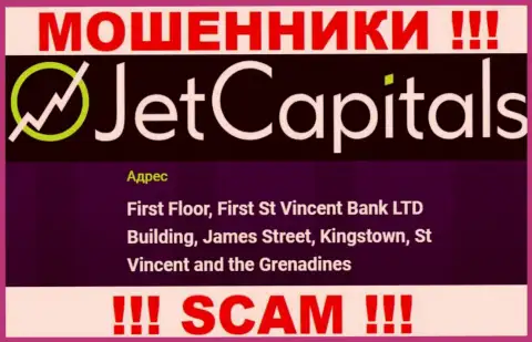 JetCapitals - это МОШЕННИКИ, засели в оффшорной зоне по адресу: First Floor, First St Vincent Bank LTD Building, James Street, Kingstown, St Vincent and the Grenadines