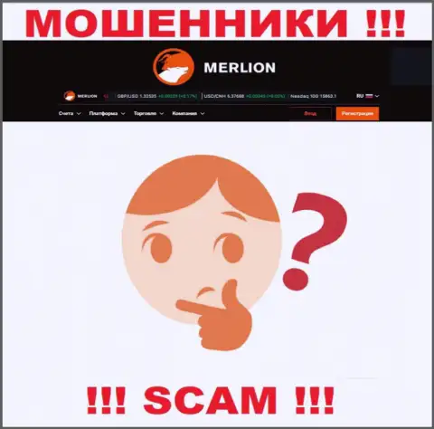 Невозможно найти информацию об лицензионном документе internet шулеров Мерлион - ее просто-напросто нет !!!