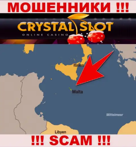 Malta - именно здесь, в офшорной зоне, отсиживаются интернет-ворюги CrystalSlot