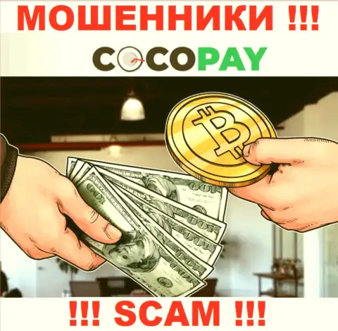 Не рекомендуем доверять вложенные деньги CocoPay, так как их область работы, Обменка, ловушка