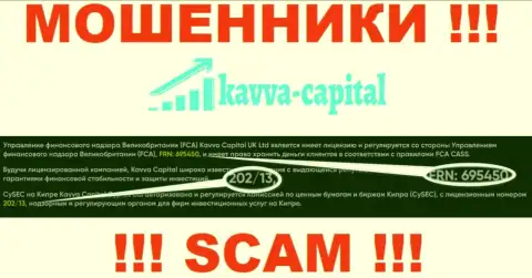 Вы не вернете деньги из организации Kavva Capital Cyprus Ltd, даже узнав их лицензию с официального сайта