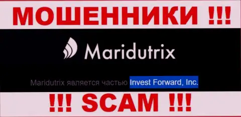 Организация Maridutrix Com находится под руководством конторы Инвест Форвард, Инк.