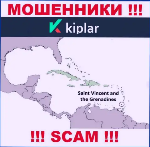 ВОРЫ Kiplar зарегистрированы довольно-таки далеко, а именно на территории - St. Vincent and the Grenadines