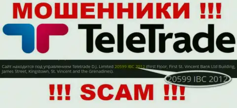 Регистрационный номер интернет-мошенников Телетрейд Ди Джей Лимитед (20599 IBC 2012) никак не доказывает их порядочность
