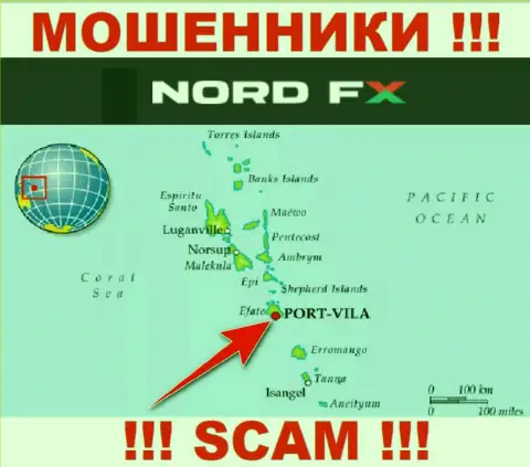 Nord FX сообщили на сайте свое место регистрации - на территории Вануату