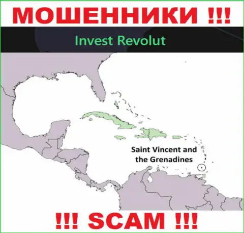 Invest Revolut базируются на территории - Kingstown, St Vincent and the Grenadines, избегайте совместного сотрудничества с ними