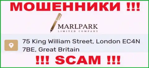 Официальный адрес MARLPARK LIMITED, указанный на их информационном портале - ненастоящий, будьте внимательны !!!