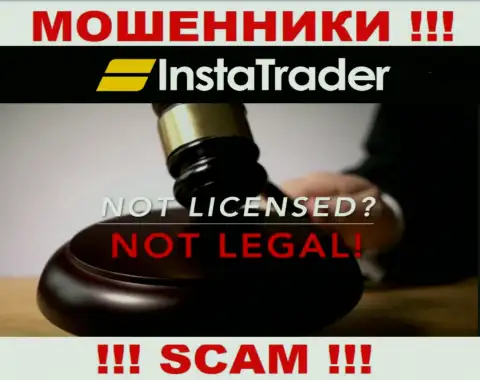 У аферистов InstaTrader на сайте не представлен номер лицензии конторы !!! Будьте очень осторожны