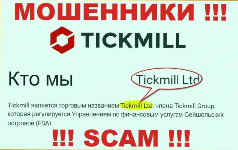 Остерегайтесь internet-жулья Tickmill - присутствие данных о юридическом лице Tickmill Ltd не делает их солидными
