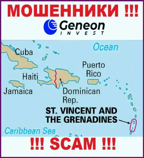 ГенеонИнвест Ко расположились на территории - St. Vincent and the Grenadines, избегайте взаимодействия с ними