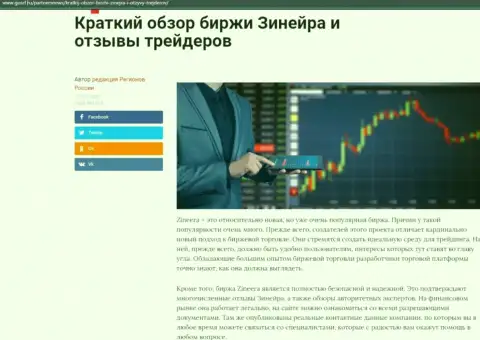 Сжатый обзор условий совершения торговых сделок биржевой компании Zinnera, размещенный на информационном ресурсе gosrf ru