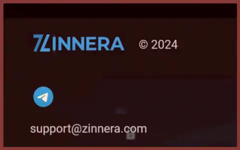 Электронный адрес брокерской организации Zinnera Com